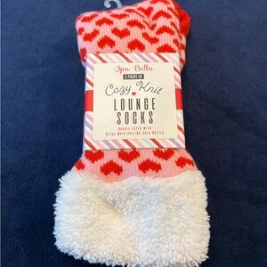 NWT Spa Bella Cozy Knit Lounge Socks lined with shea butter